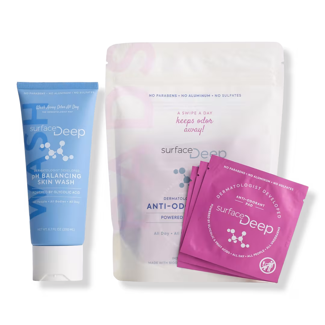 Surface Deep  Deodorant Wipes and pH Balancing Skin Wash Kit