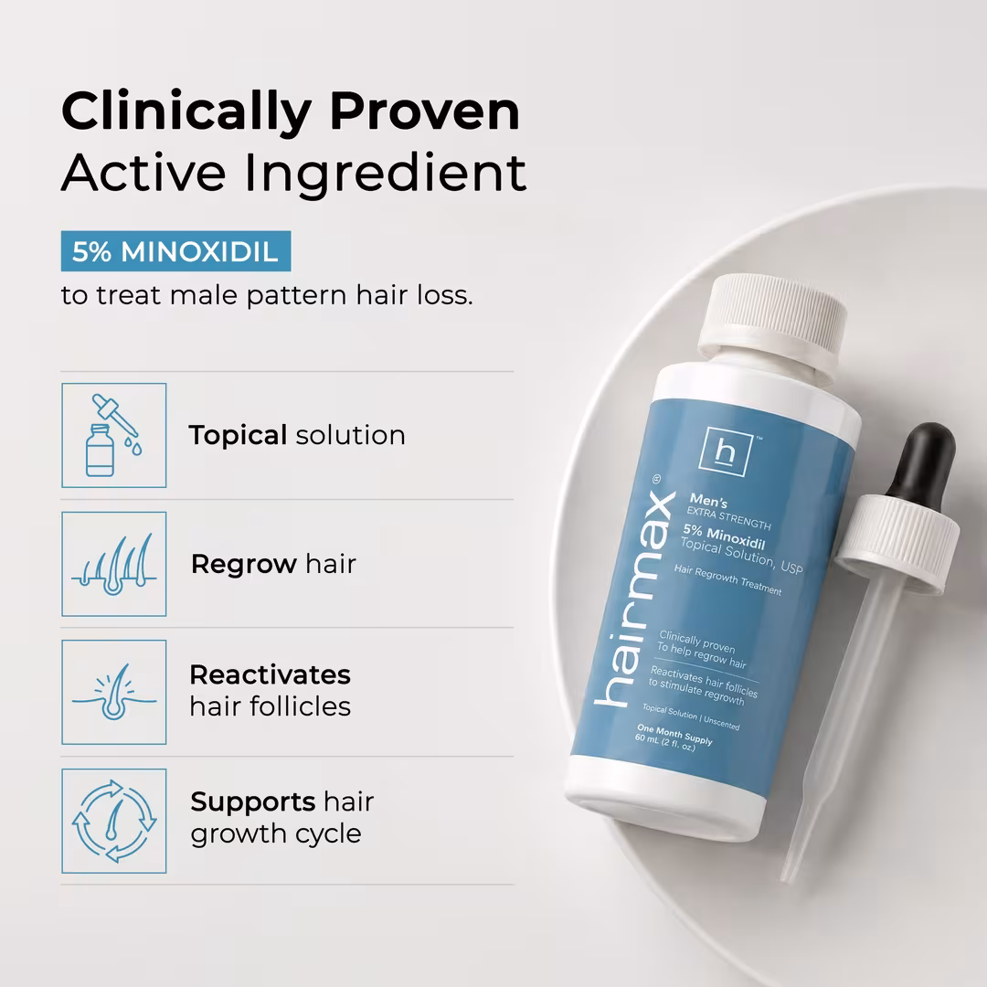 Hairmax  Men's Extra Strength 5% Minoxidil Hair Growth
