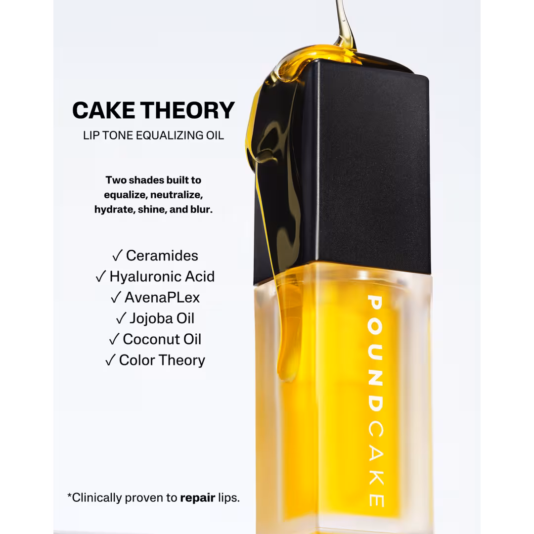 POUND CAKE  Cake Theory Lip Tone Equalizing Oil