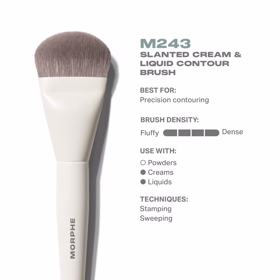 Morphe  M243 Slanted Cream & Liquid Contour Brush