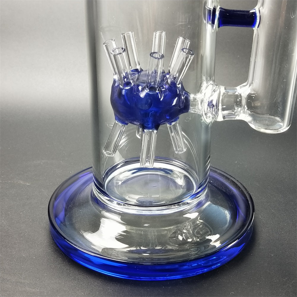 13 Straight Sprinkler Perc Glass Bong