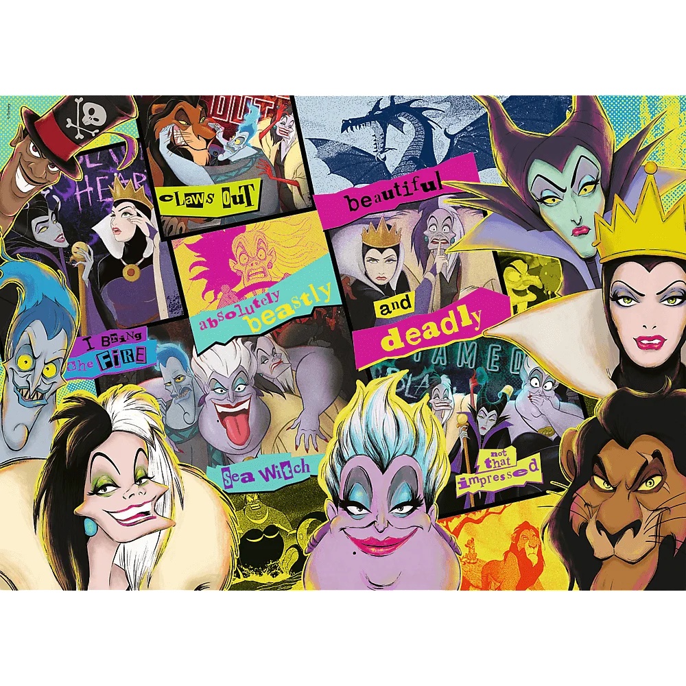 Puzzle Drewniane Villains 1000 El. Zlot Złoczyńców