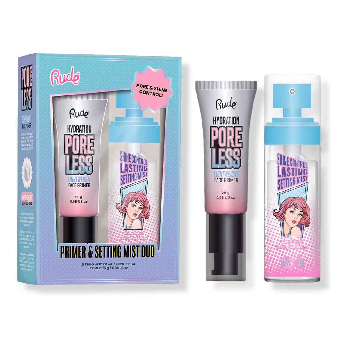 Rude  Pore-less Primer & Shine Control Setting Mist Duo