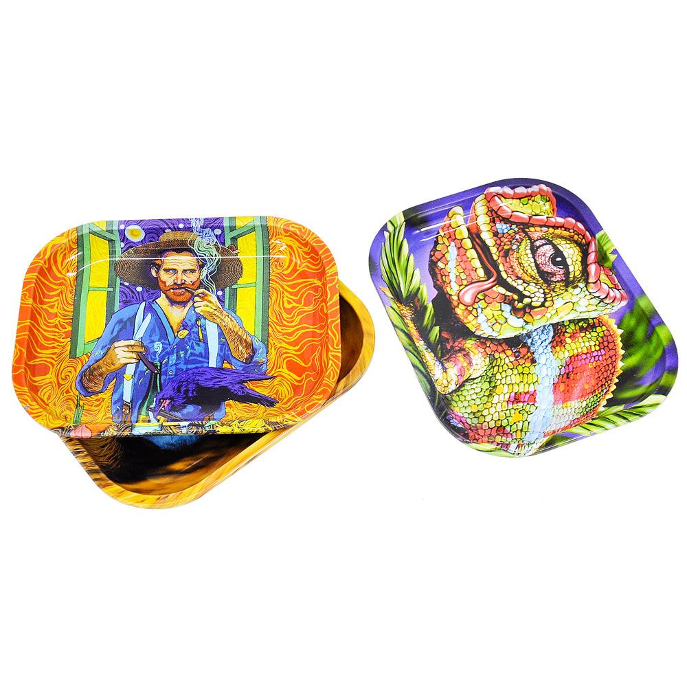 Animation Pattern Metal Cigarette Rolling Tray