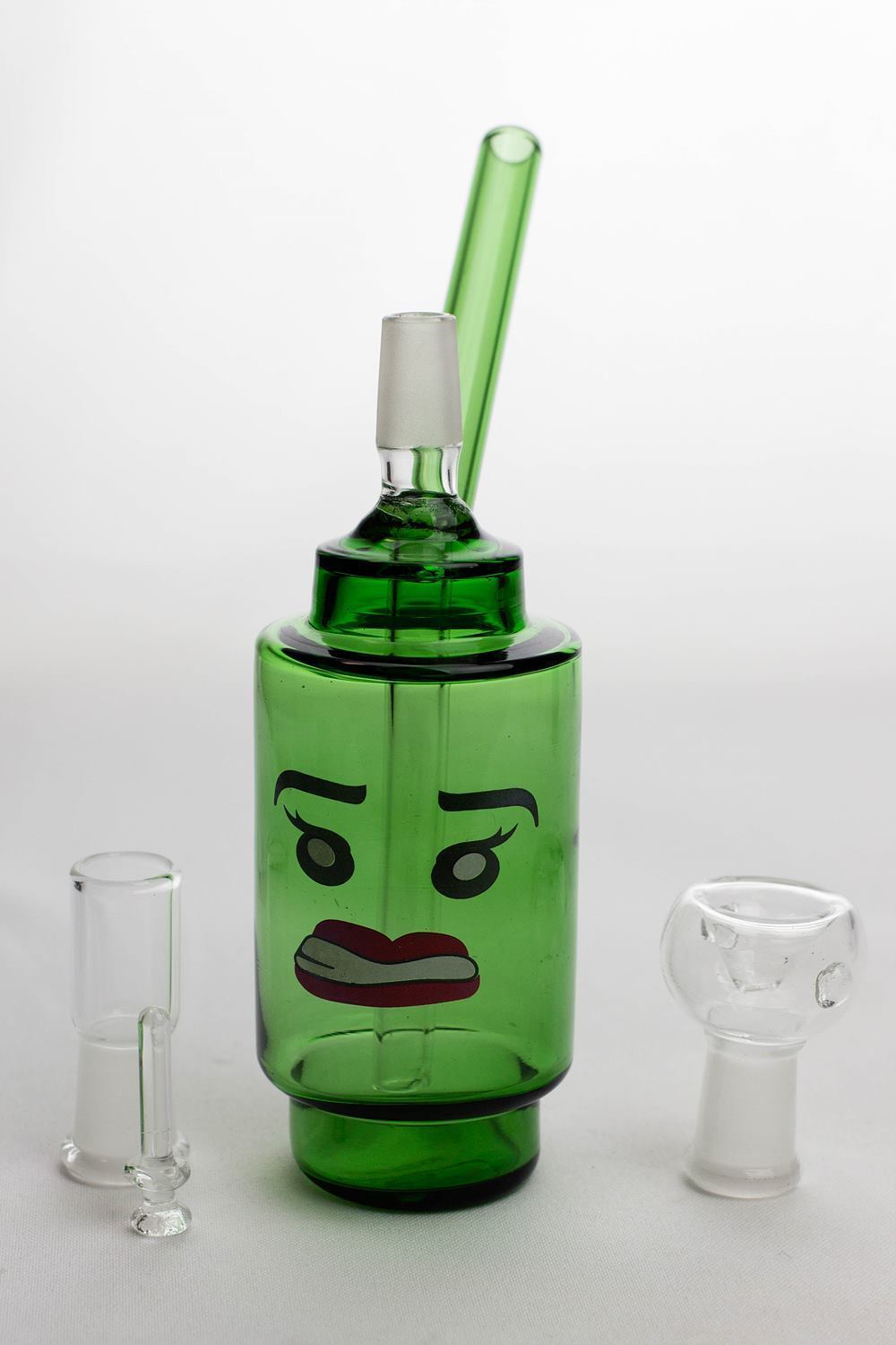 7 Lego head 2-in-1 glass water bubbler