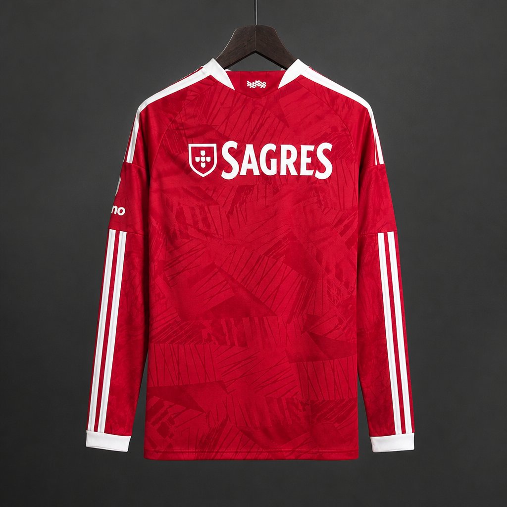 2025/2026 Benfica Home Long Sleeve Football Shirt（Fan Edition）