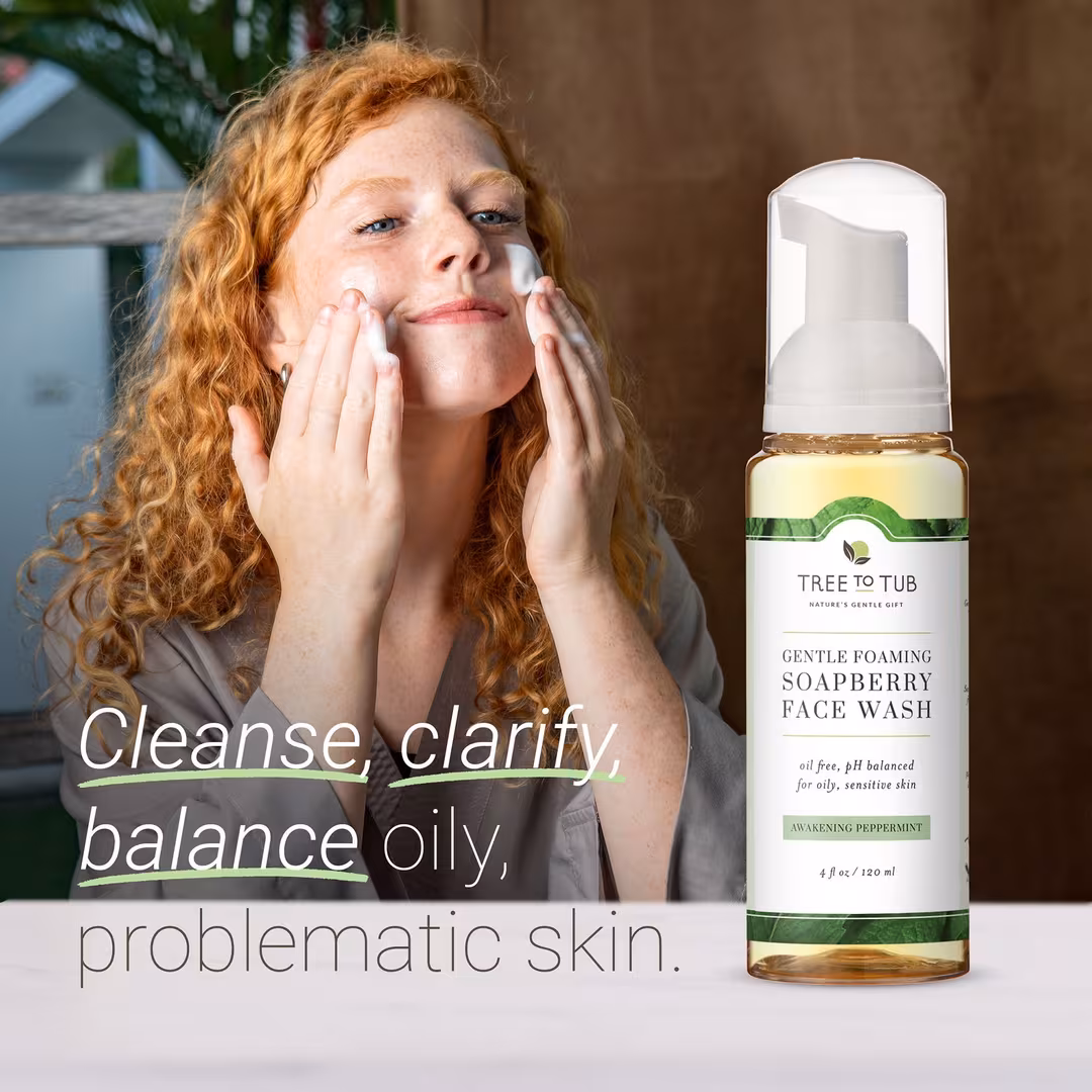 Tree To Tub  Soapberry Foaming Face Wash in Awakening Peppermint