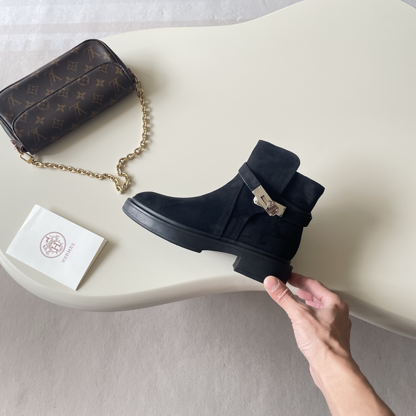 Hermès Kelly Buckle Ankle Boots