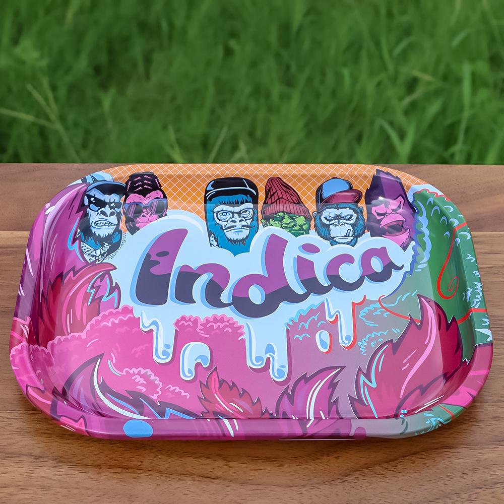 Popular Pattern Tinplate Metal Cigarette Rolling Tray