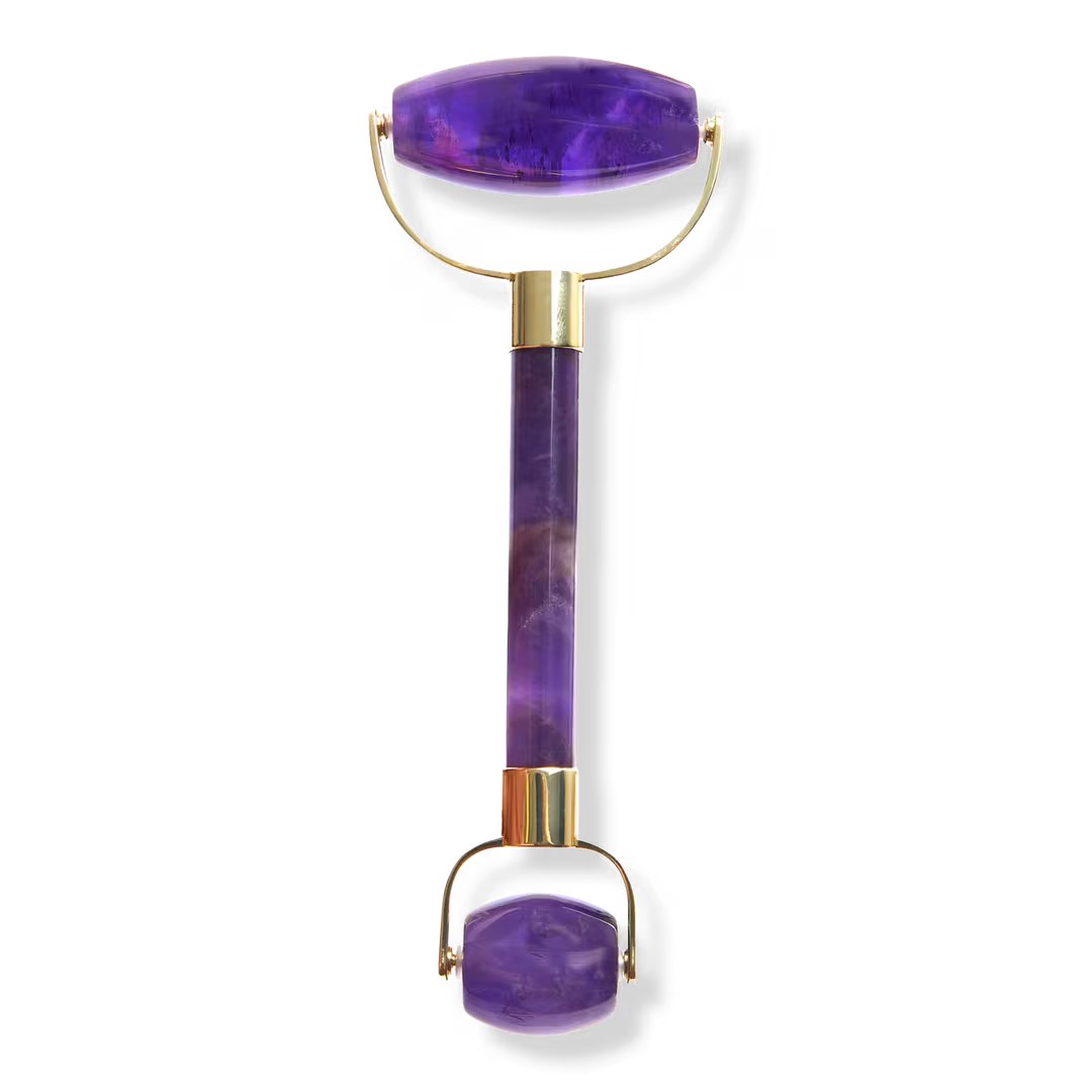 White Lotus Beauty  Genuine Crystal Roller Chemical Free Amethyst