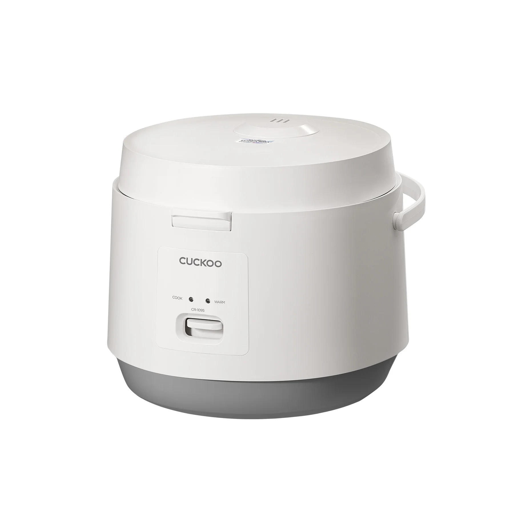 Cuckoo Rice Cooker 20 Cups Cooked Warmer with Nonstick Pot Easy Switch Start White (CR-1095)