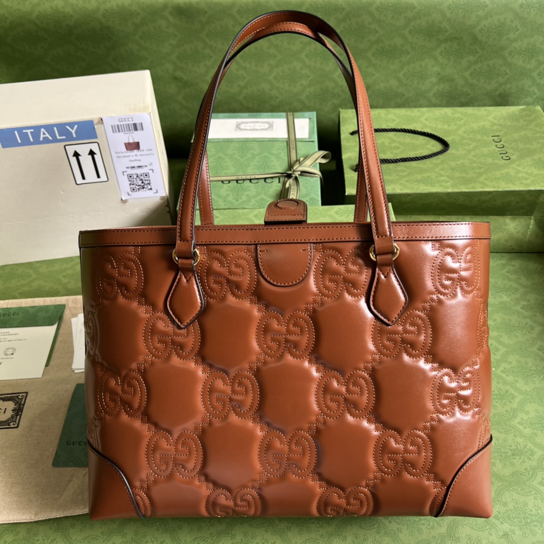 Gucci GG matelass?? leather medium tote 631685