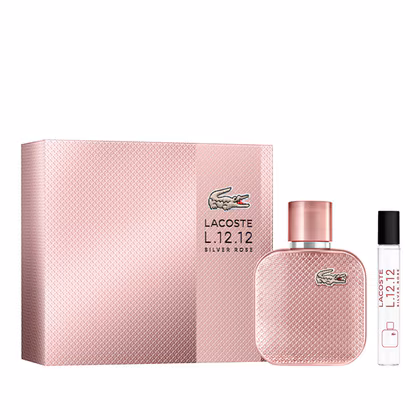 Lacoste L.12.12 Silver Rose Eau de Parfum Spray Xmas gift set 50ML
