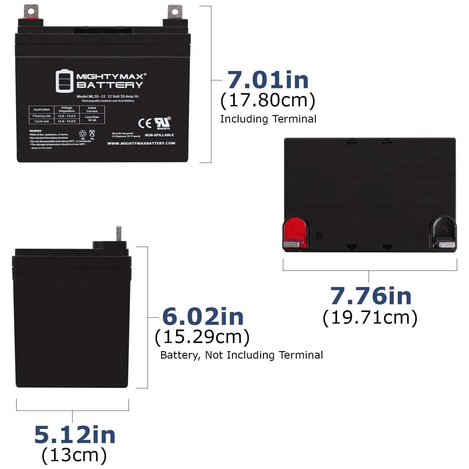12V 35Ah Wheelchair Battery for Pride Mobility Jazzy 1103 - 2 Pack