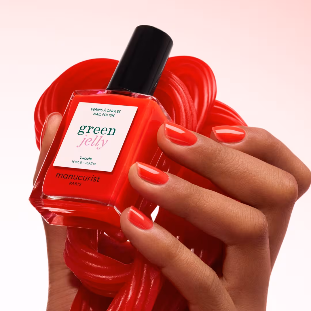 Manucurist  Green Jelly Nail Polish, Quick Dry, Non-Toxic Nail Polish with Gel-Like Finish
