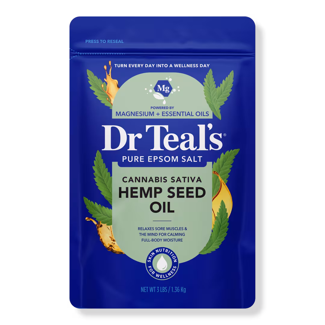 Dr Teal's  Cannabis Sativa Hemp Seed Oil Pure Epsom Salt
