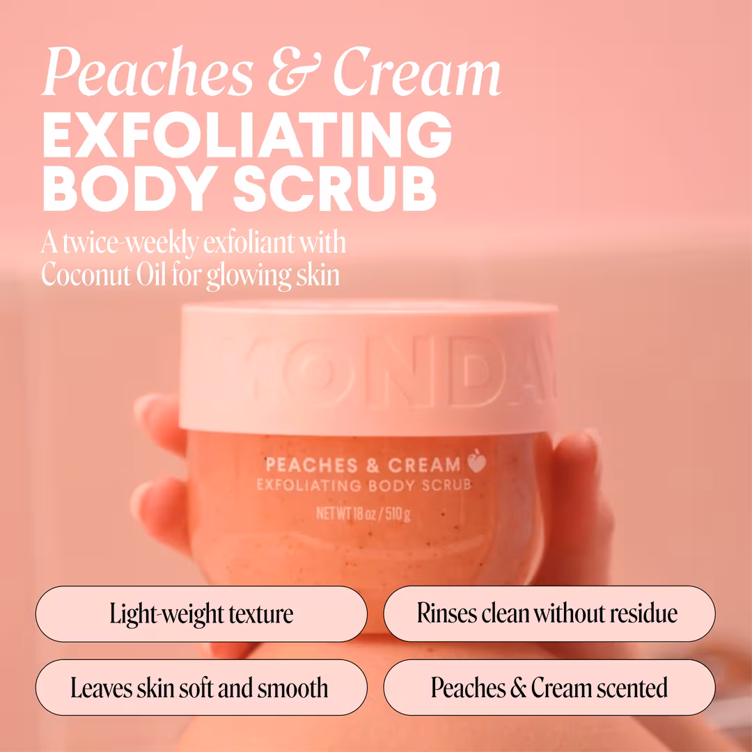 MONDAY Haircare  EXFOLIATING Body Scrub Peaches & Cream