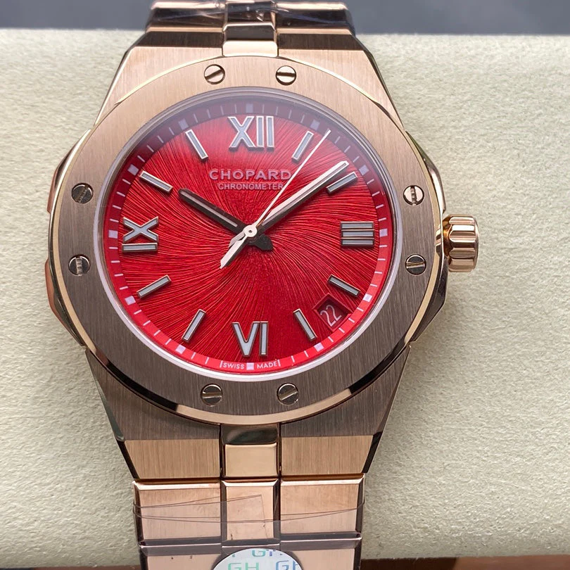 Chopard Watch Alpine Eagle 41mm Pink Gold Red Dial