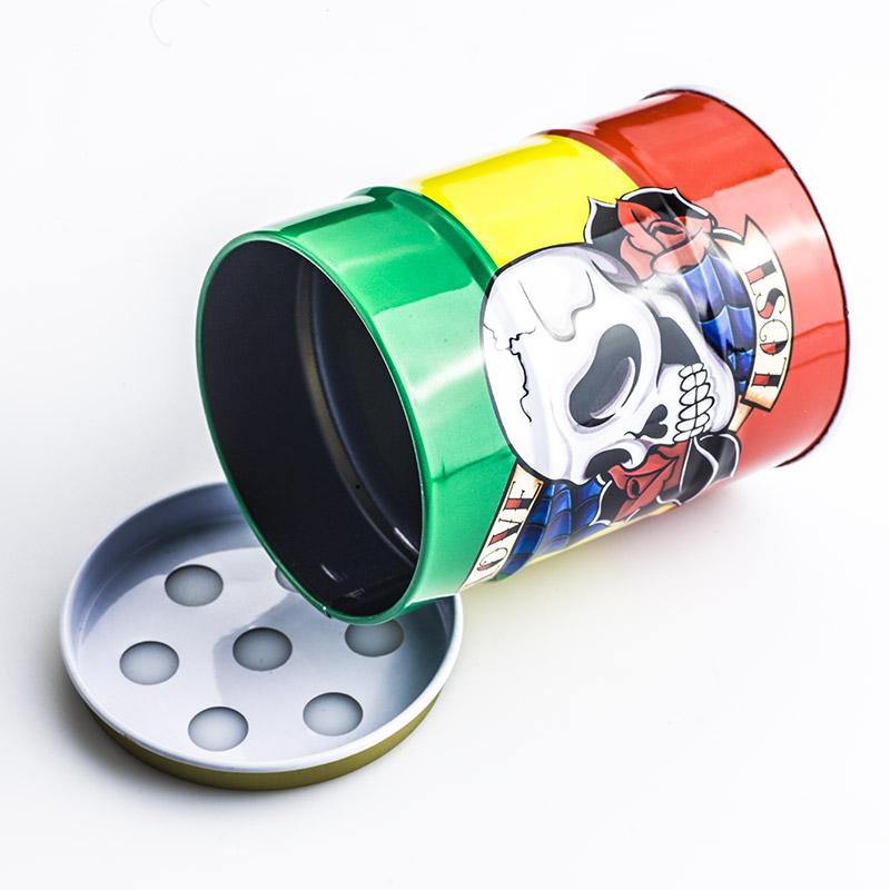 Oil Drum Shaped Tin Ashtray (Random Pattern)