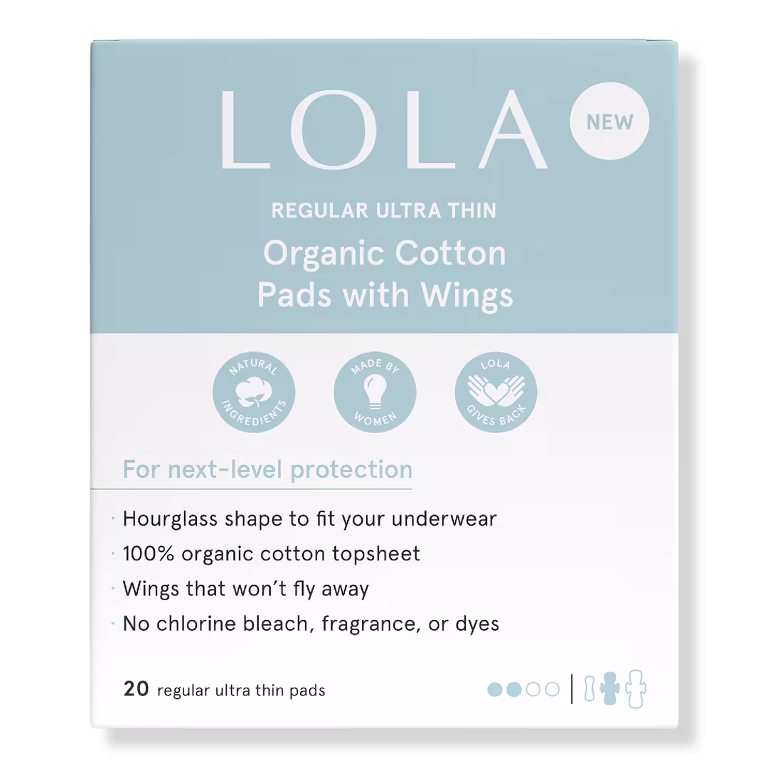LOLA  Regular Organic Cotton Pads W/ Wings