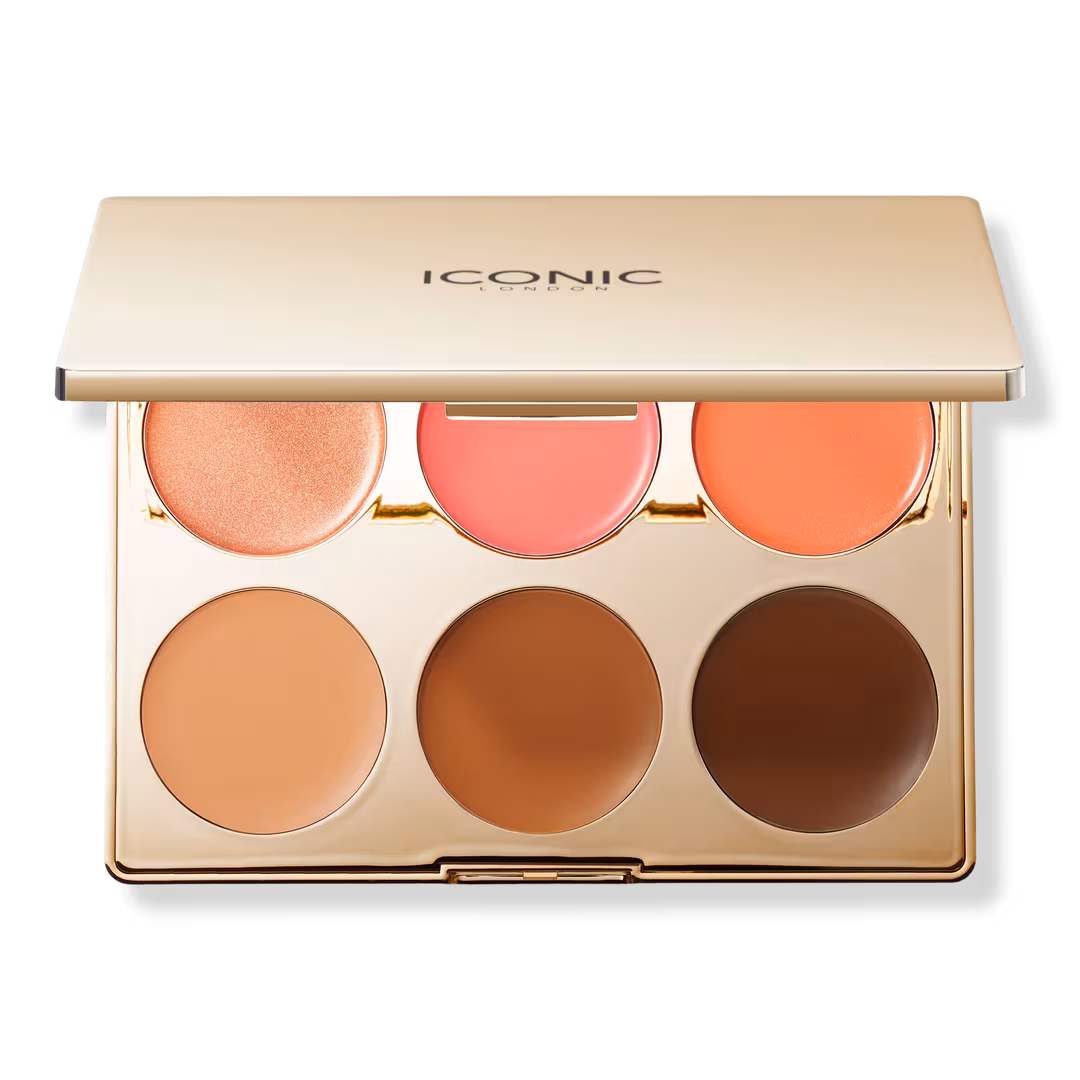 ICONIC LONDON  Multi-Use Blush, Bronze, and Highlight Cream Palette