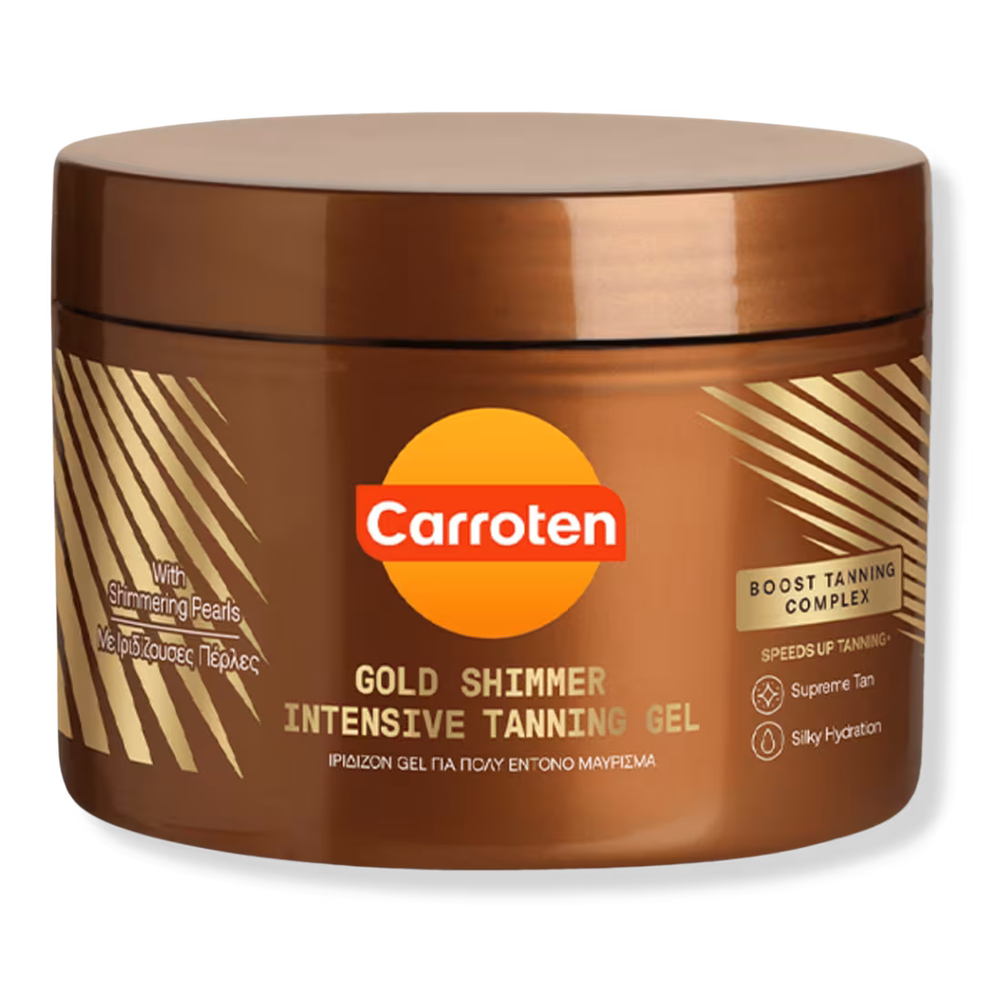 Carroten  Gold Shimmer Bronzing + Accelerating Tanning Gel -Non-Greasy and Water-Resistant