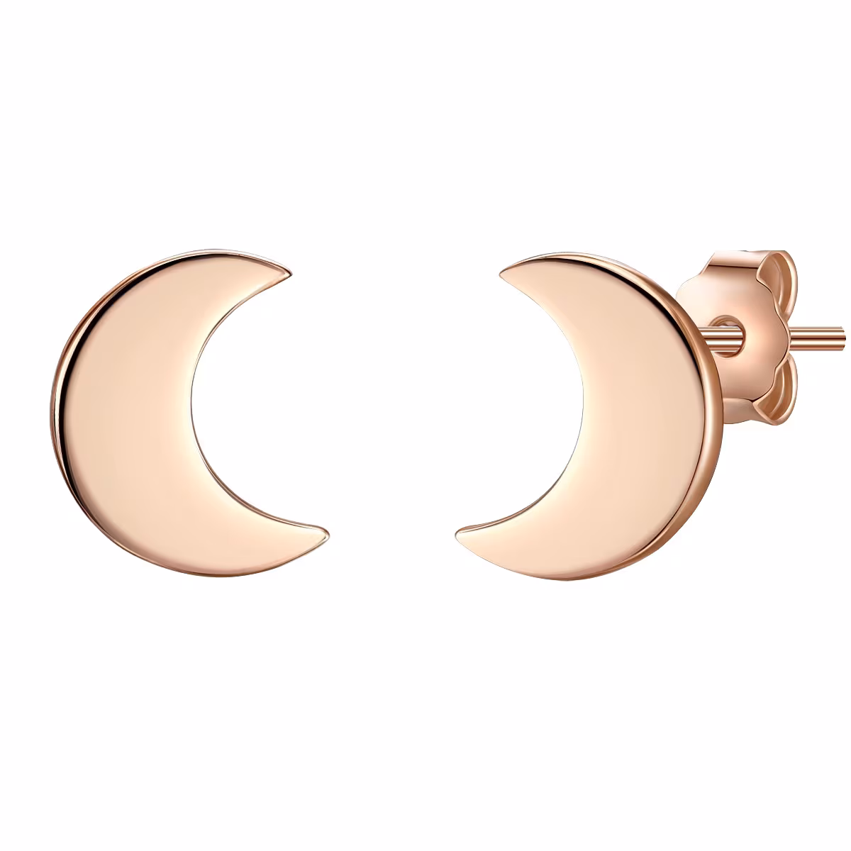 Ohrstecker Mond Sterling Silber in Roségold