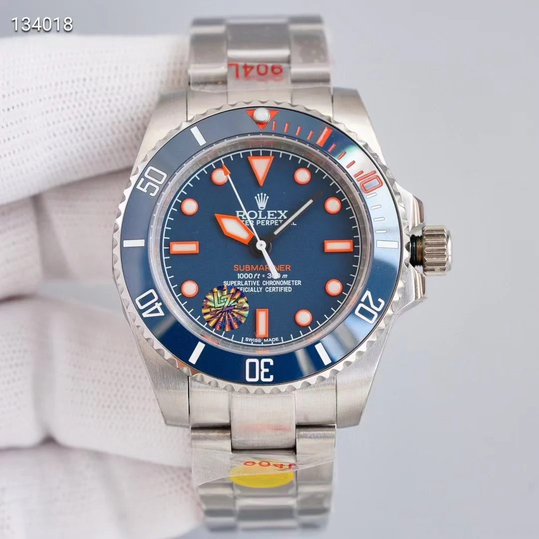 Rolex Watch SUBMARINER DATE CUSTOM BLUE RED BEZEL