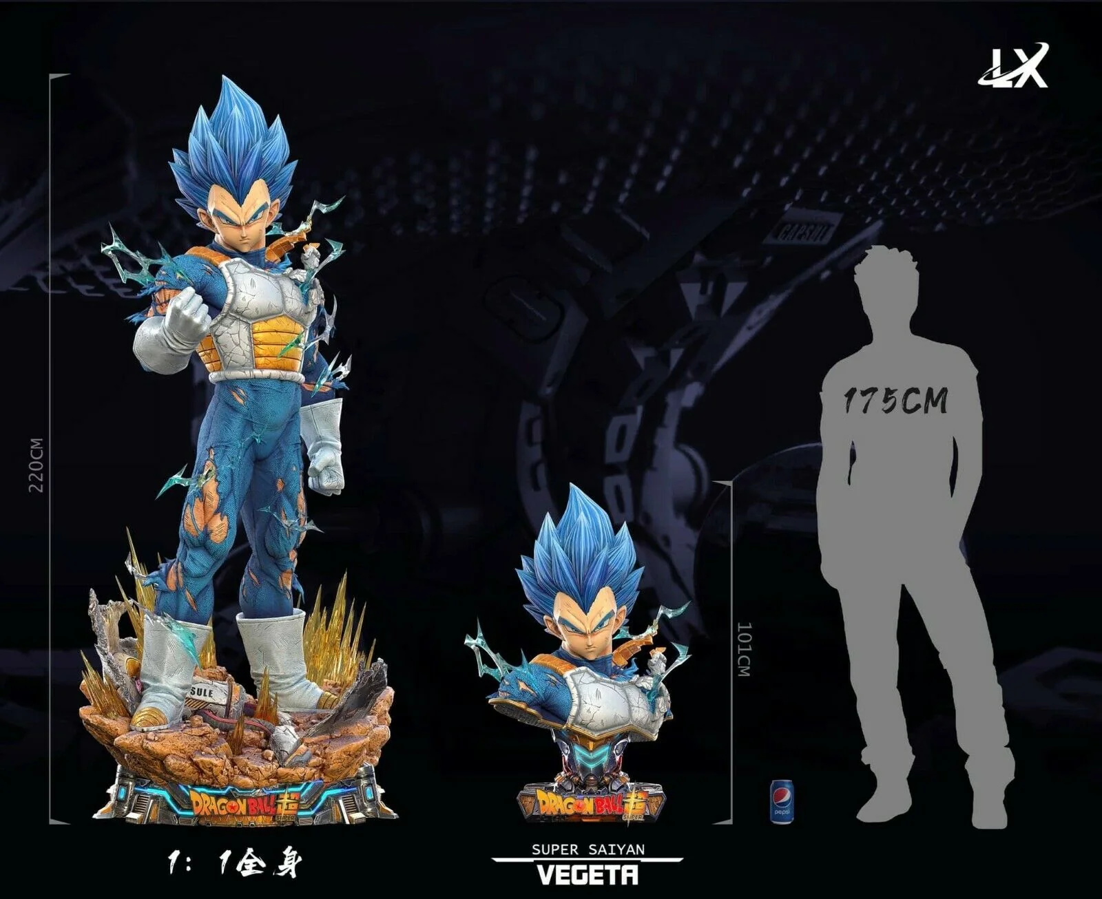 Dragon Ball Z - Vegeta Lifesize | 1:1 Resin Statue | vo LX Studio