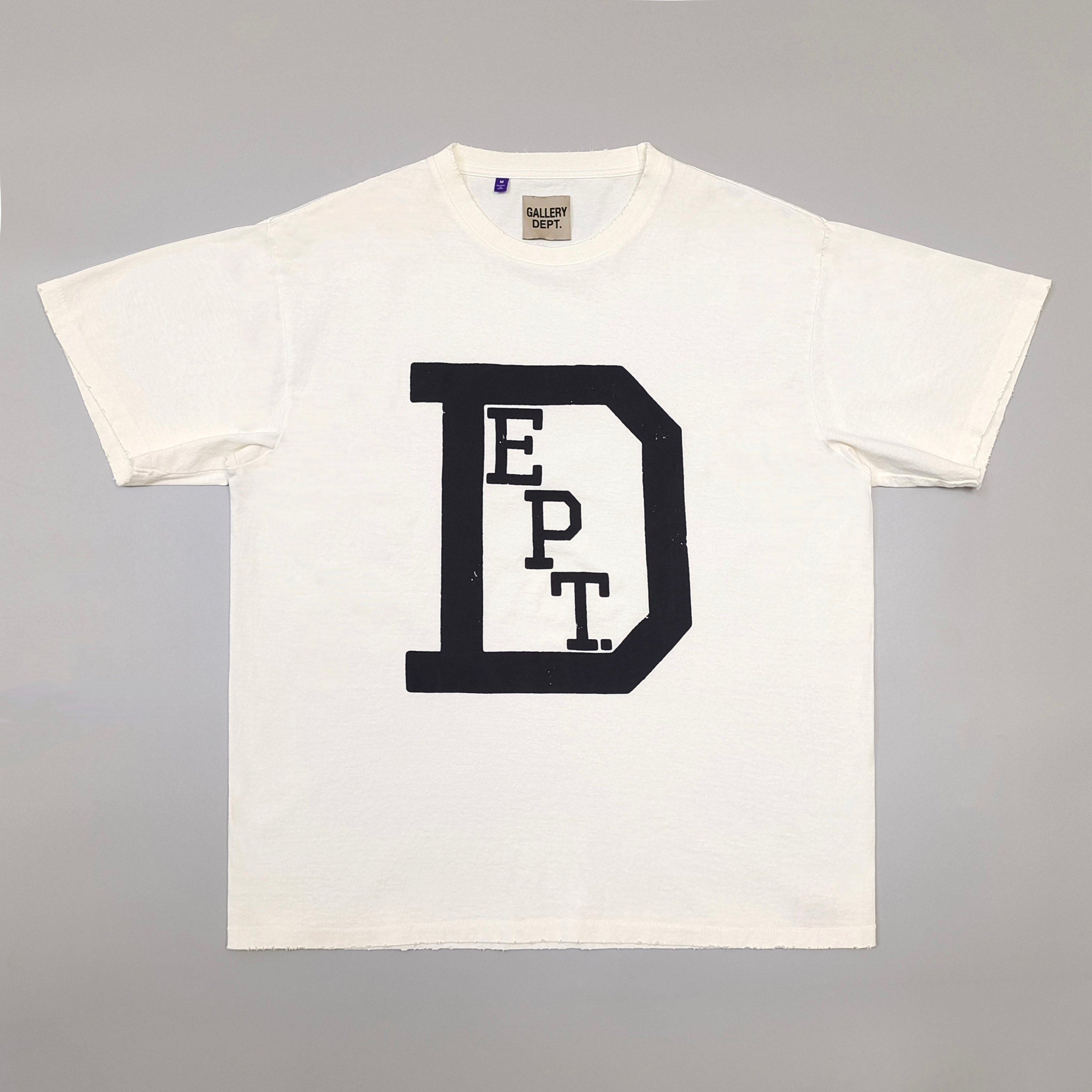 GD Big D Letter Logo Beige T-shirt