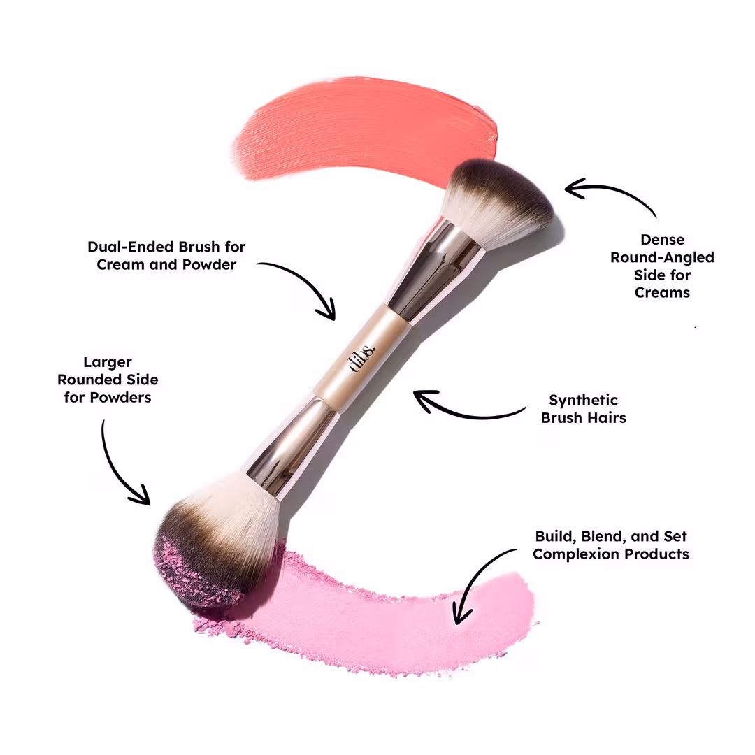 DIBS Beauty  Duo Brush Face for Cream + Powder