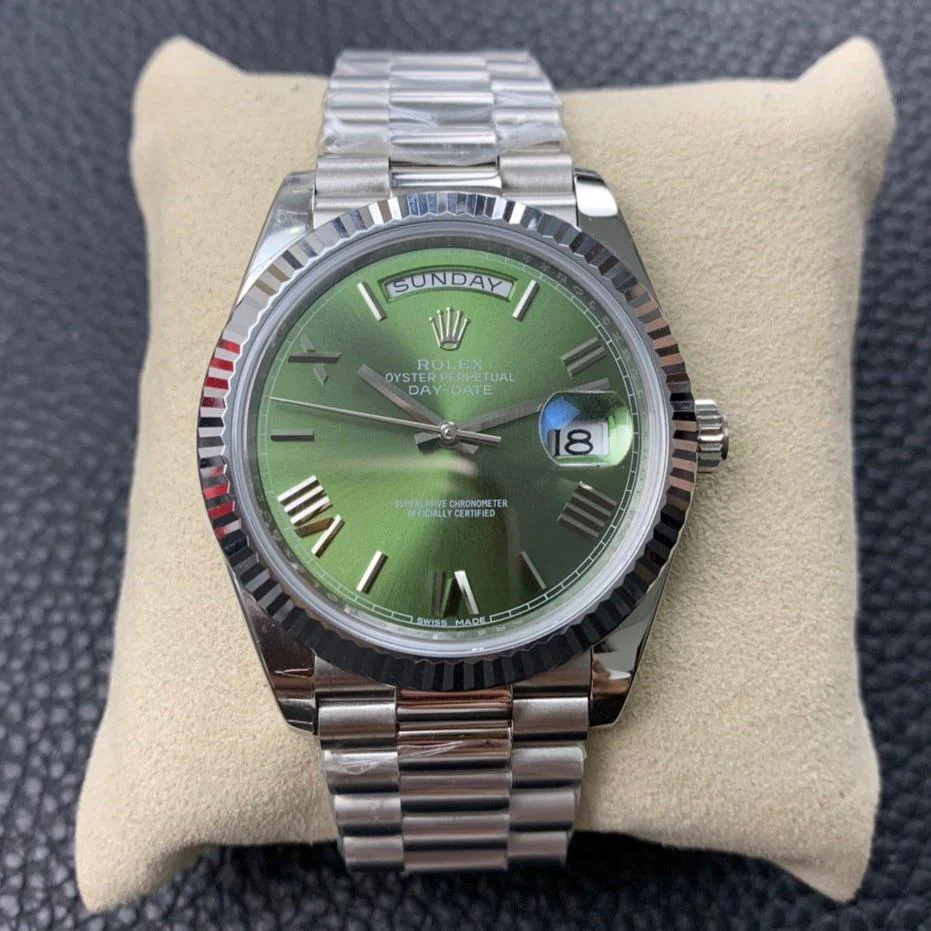 Rolex Watch DAY-DATE 41MM STAINLESS STEEL CASE GREEN DIAL Watch