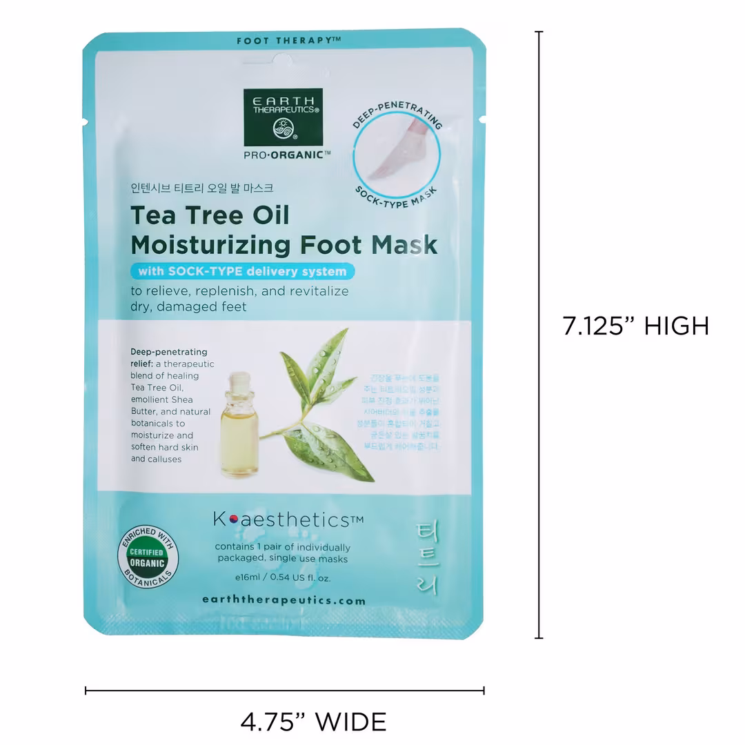 Earth Therapeutics  Tea Tree Oil Moisturizing Foot Mask