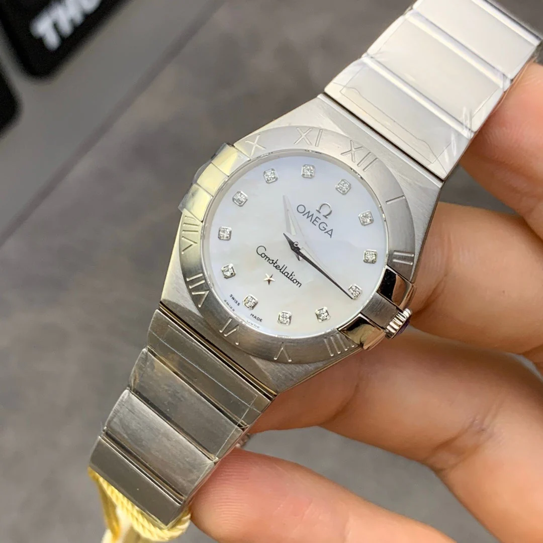 Omega Watch CONSTELLATION QUARTZ 27MM STEEL CASE MOTHER OF PEARL DIAL