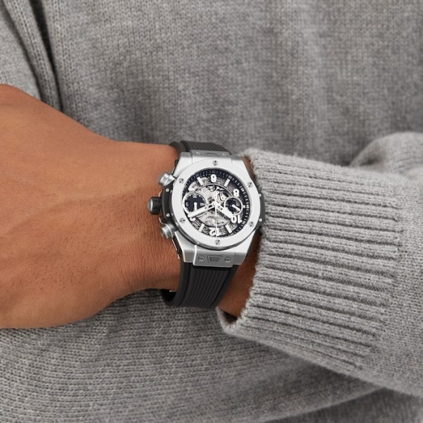 Replica Hublot Big Bang Men Automatic Grey Rubber Watch 441.NX.1171.RX