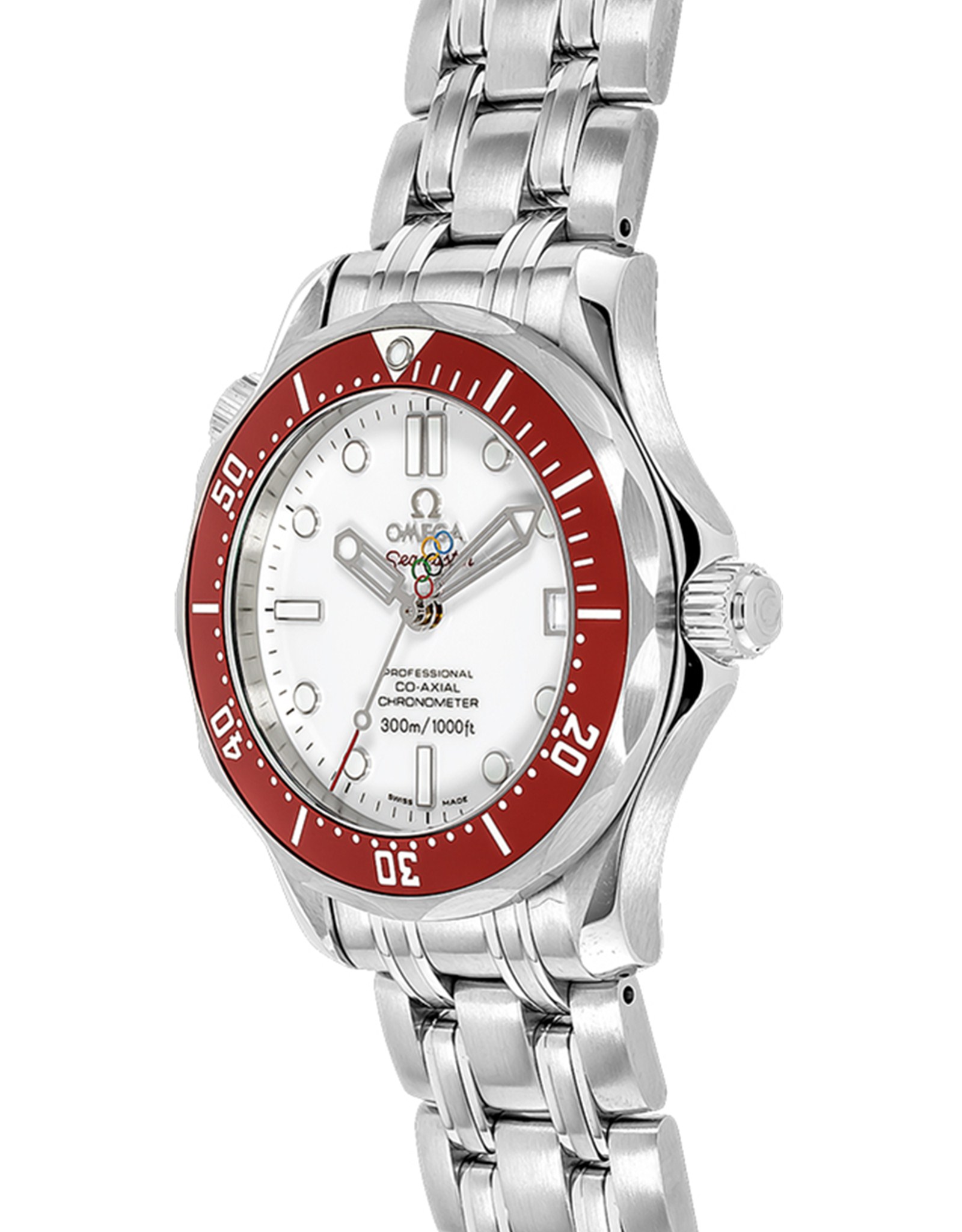 Replica Omega Seamaster White Dial Red Bezel 212.30.36.20.04.001 36.25MM