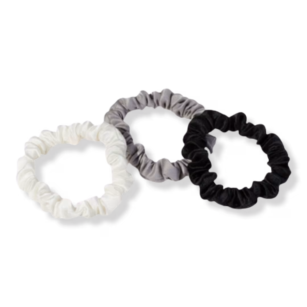 White Lotus Beauty  Cruelty Free Mulberry Silk Scrunchies 3-Pack