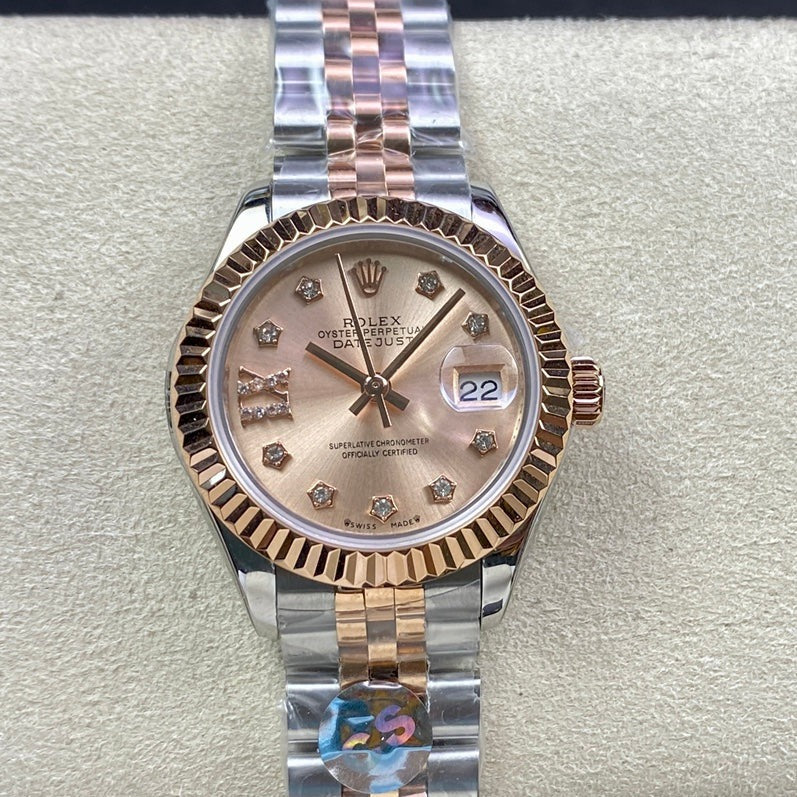 Rolex Watch DATEJUST 28 TWO-TONE PINK GOLD STEEL Watch