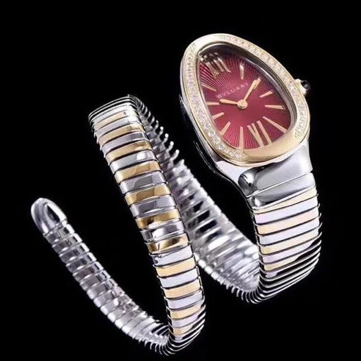 BVL Watch serpenti tubogas 35mm gold steel diamond bezel