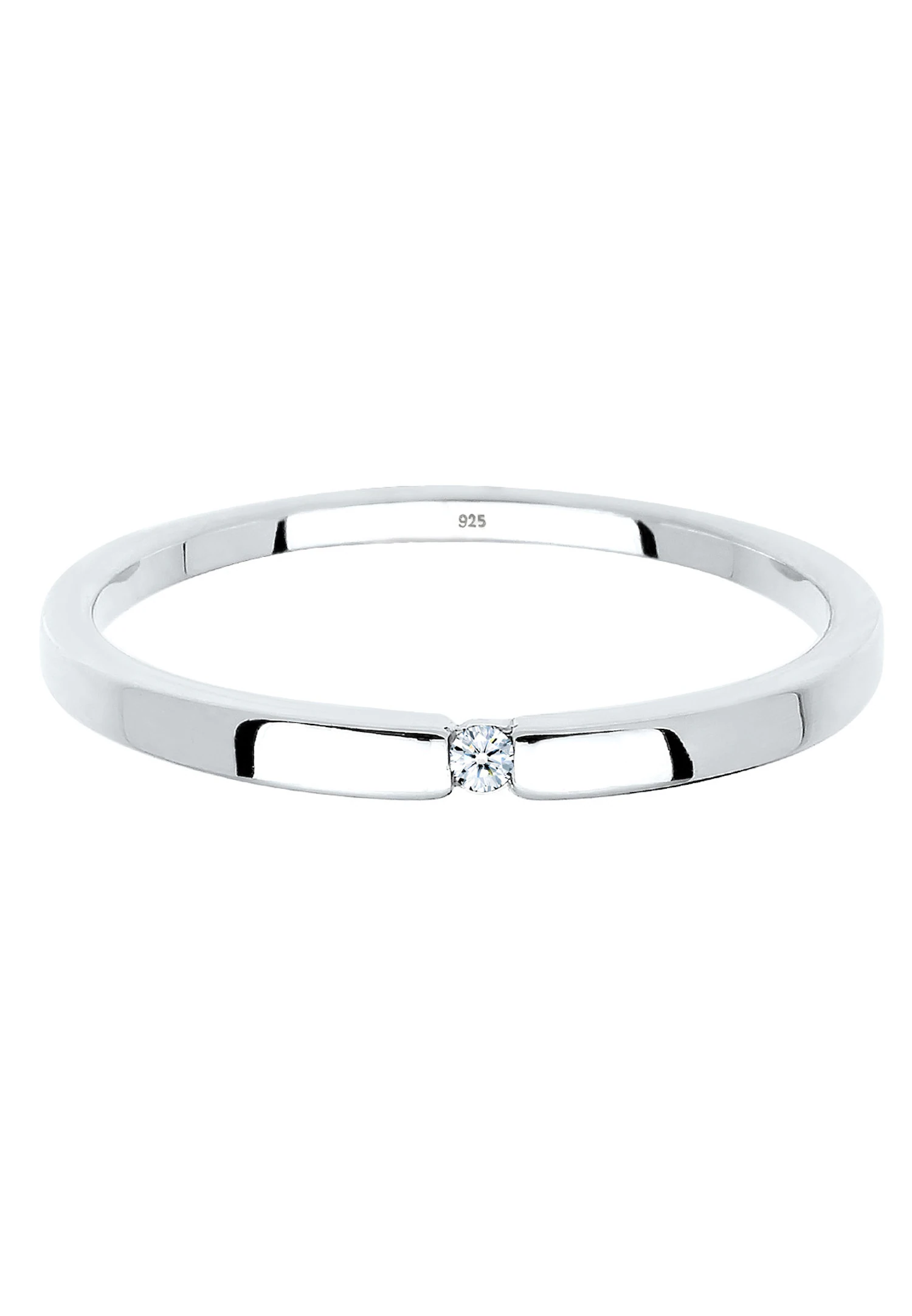 Verlobungsring Klassiker Diamant (0.015 ct.) 925 Sterling Silber