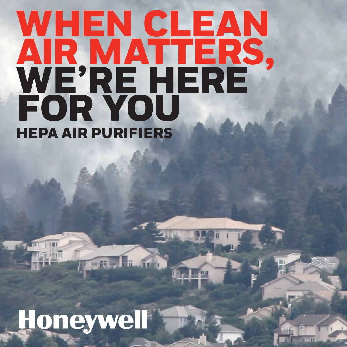 Honeywell Allergen Plus HEPA Air Purifier Allergen Reducer 200 sq ft Wildfire/Smoke, Pollen, Pet Dander, Dust, HPA180