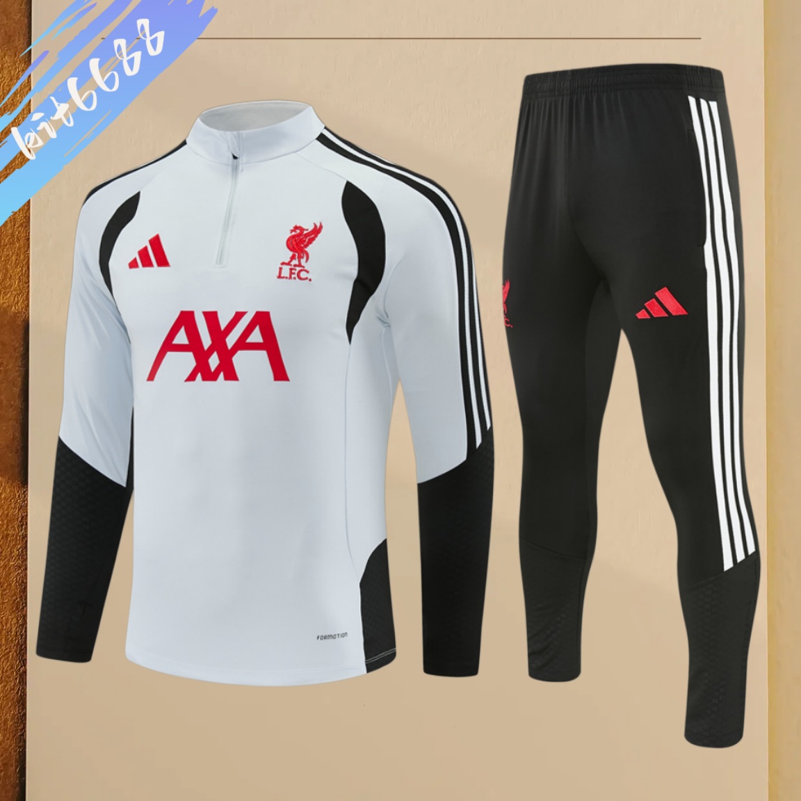 26/27 Liverpool Half Zip Training Kit (Adult Kids Kit)