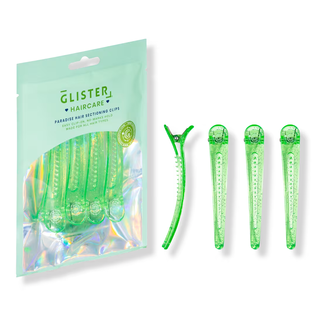 GLISTER  4-Pack Glitter-Infused No-Crease Styling & Sectioning Clips