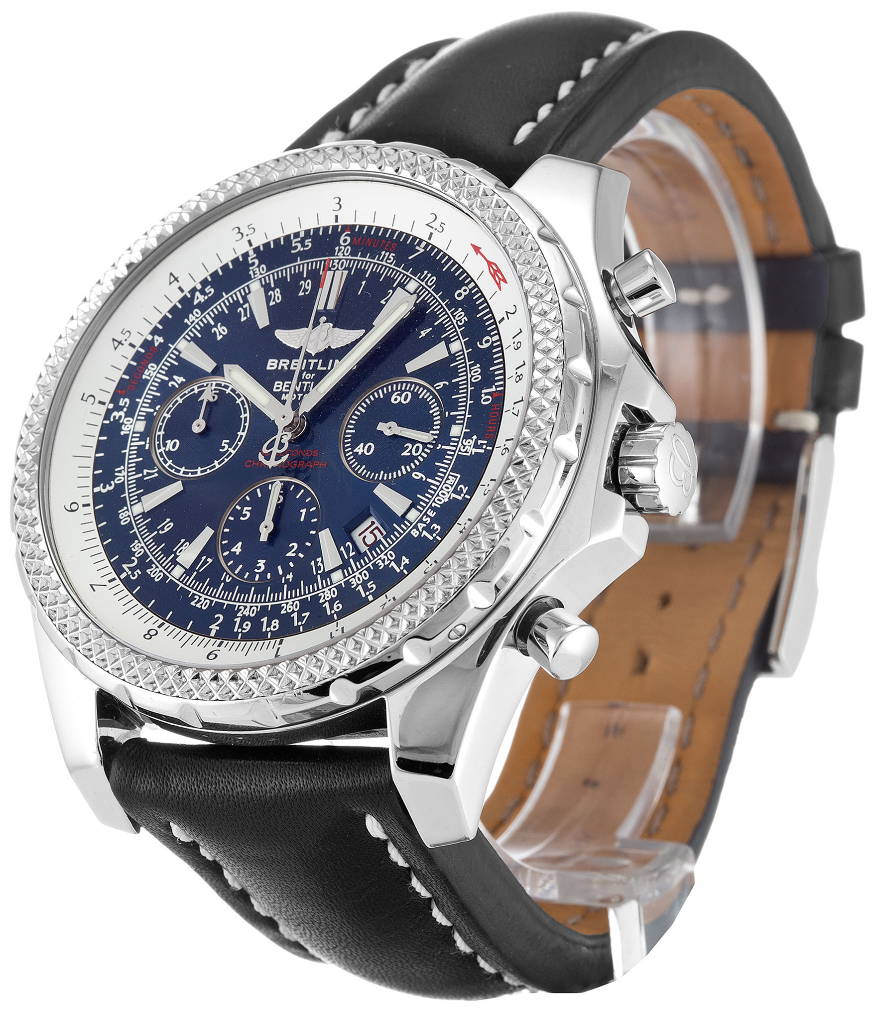 Replica Breitling Bentley Motors Blue Dial Leather Strap A25362