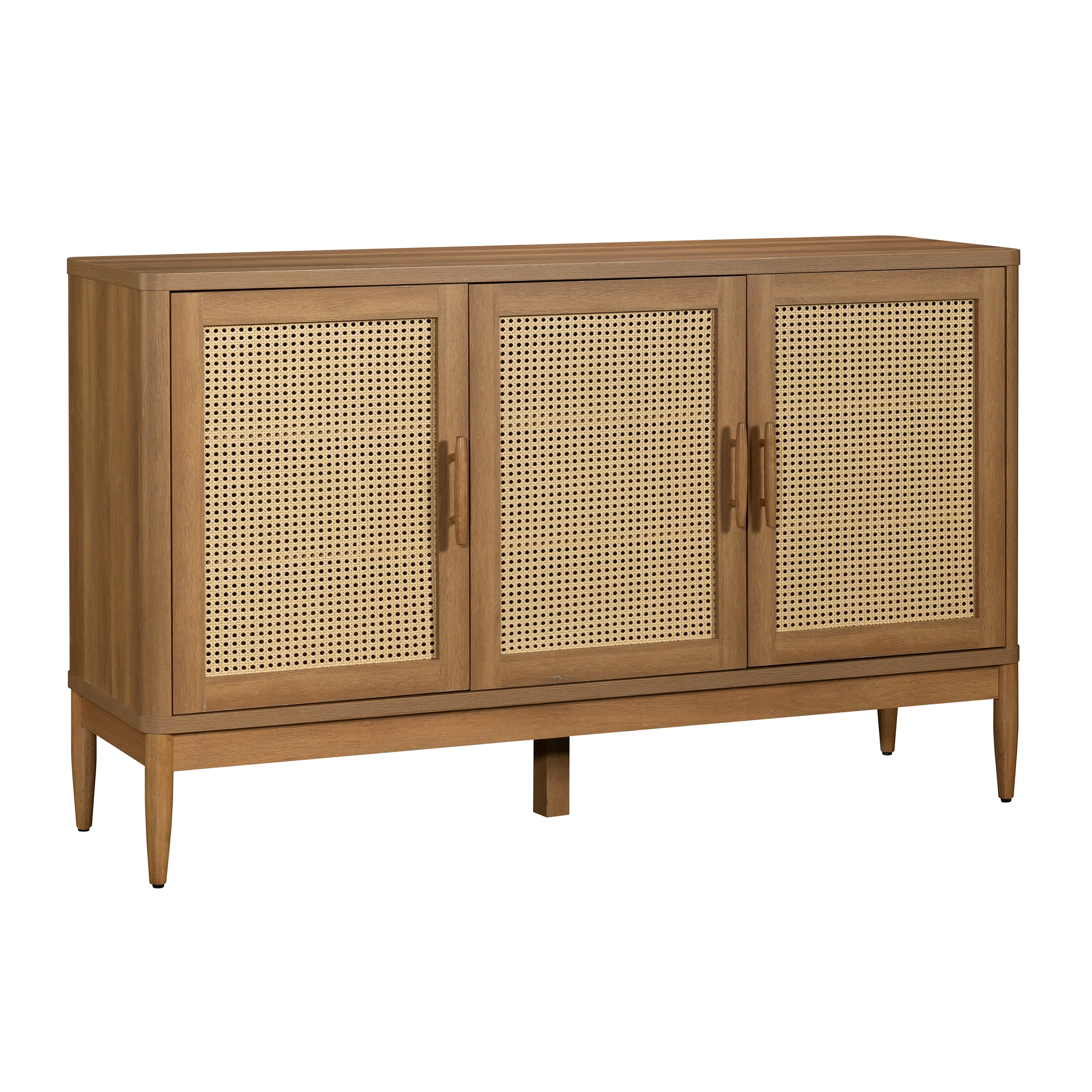 Better Homes & Gardens Springwood Caning Sideboard, Light Honey Finish