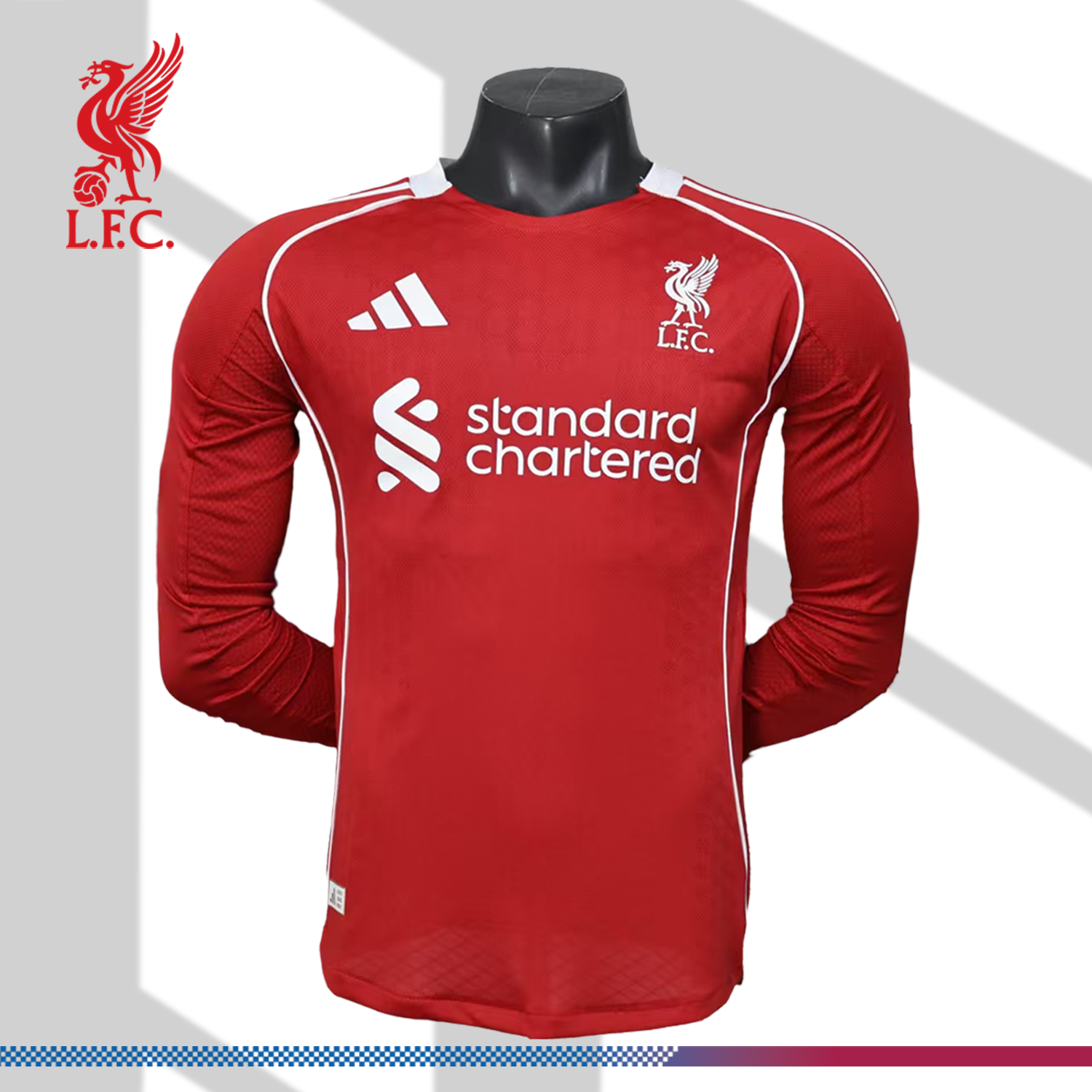 2025/2026 Liverpool FC Home Long Sleeve Football Shirt (Player)