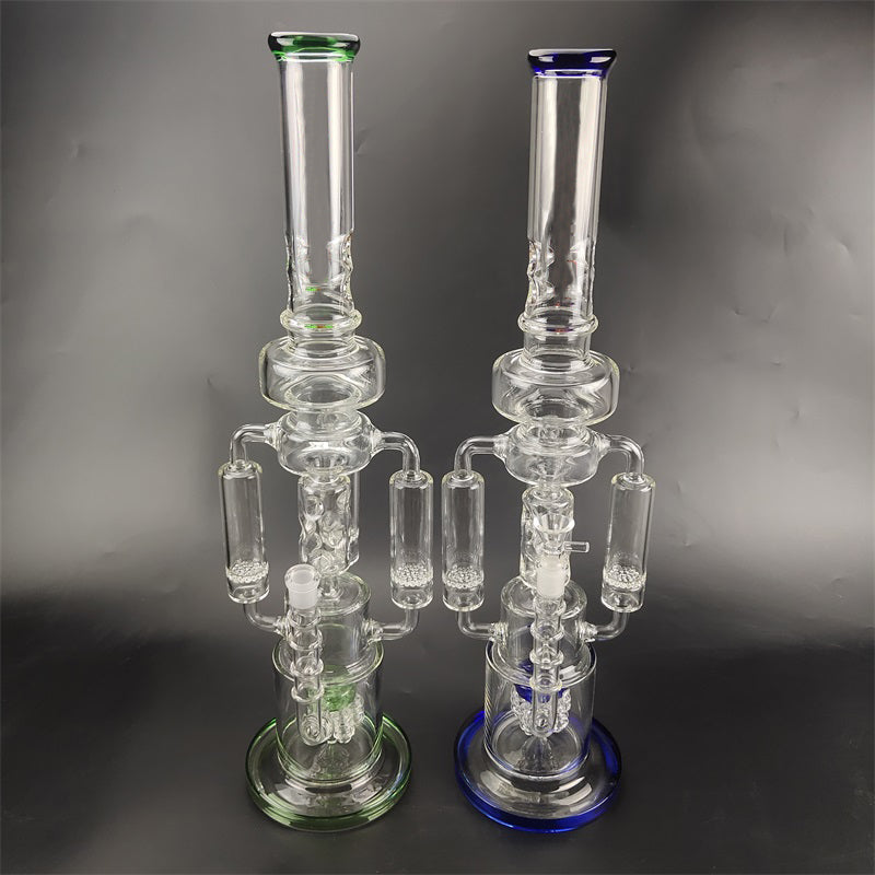 21 Multi Chamber Recycler Glass Bong