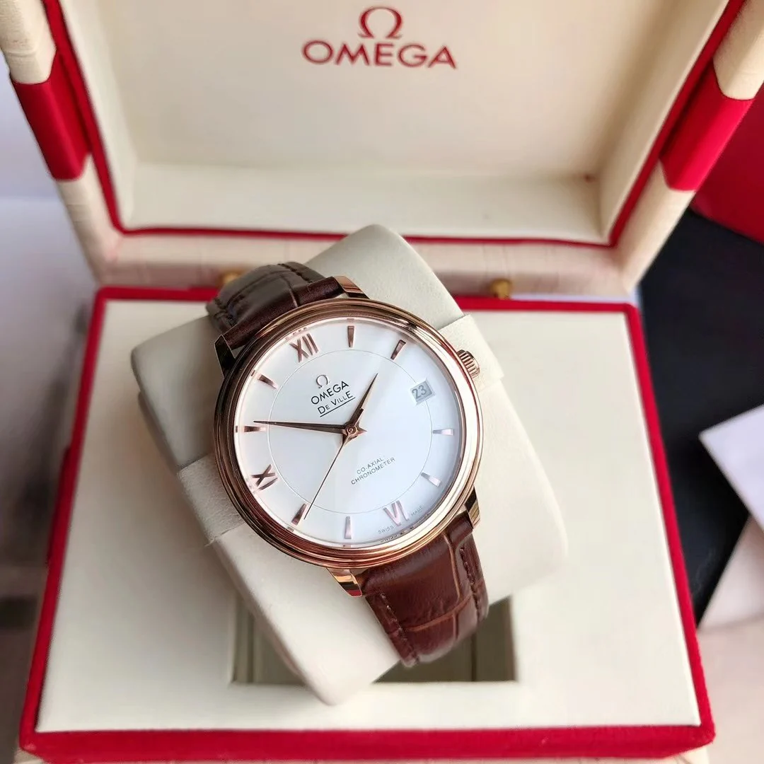 Omega Watch DE VILLE PRESTIGE 39.5 ROSE GOLD CASE MOP DIAL