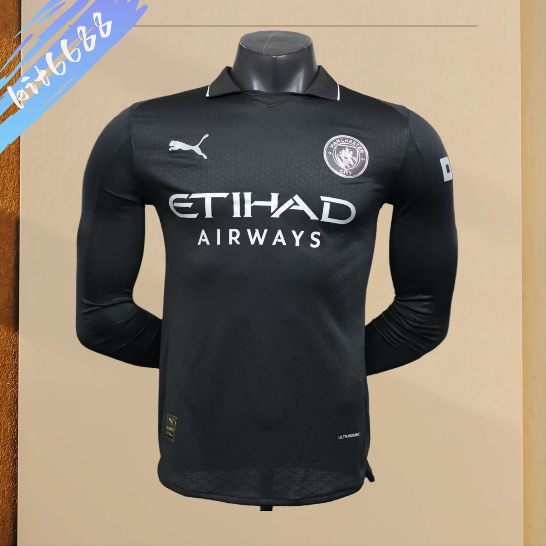 25/26 Manchester City Away long sleeves Football Shirt (Player version)