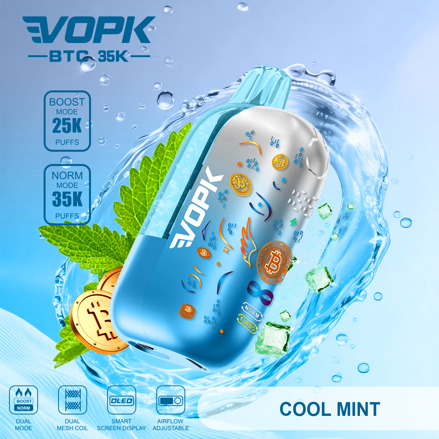 VOPK BTC 35000PUFFS-COOL MINT